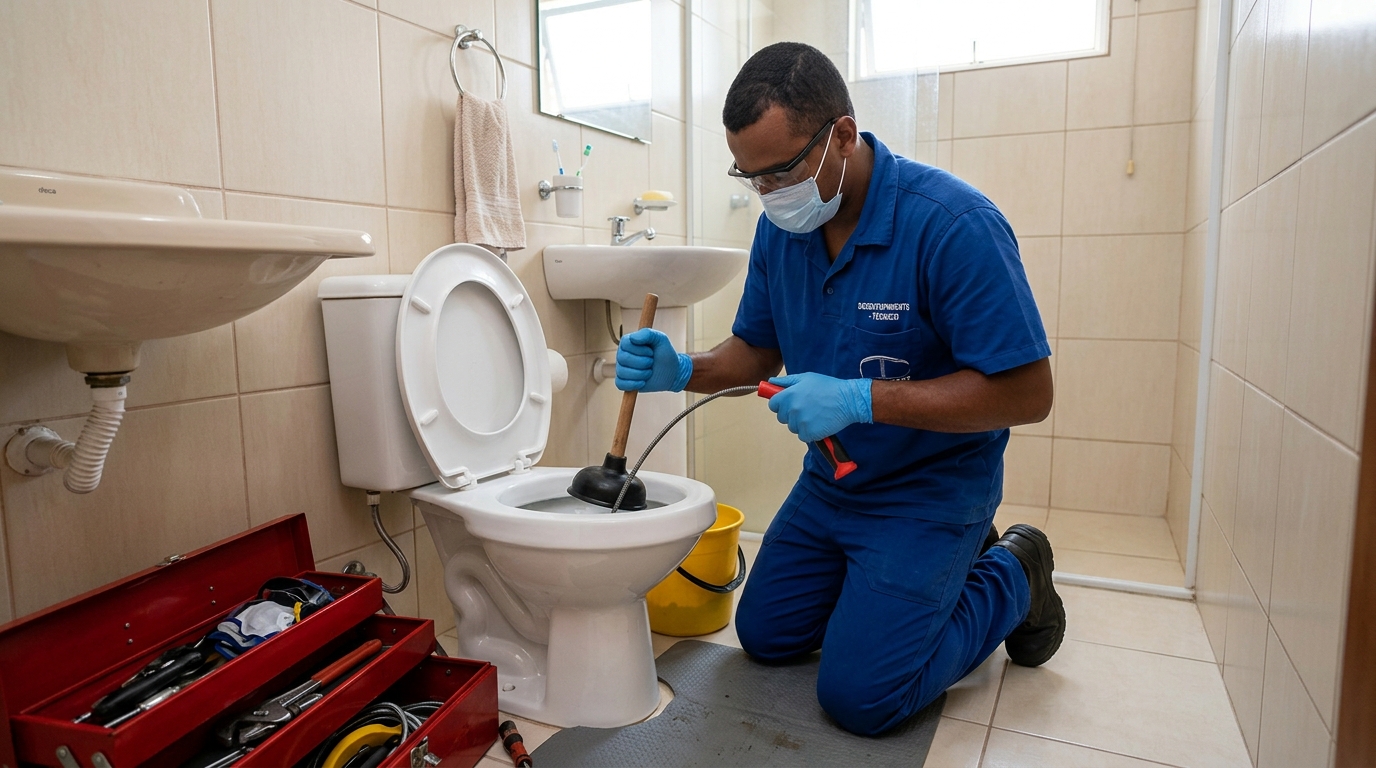 Desentupimento de vaso profissional em Salvador-BA