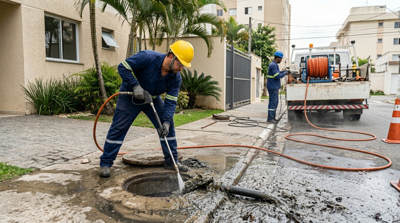 Hidrojateamento com jato de alta pressão em Salvador-BA