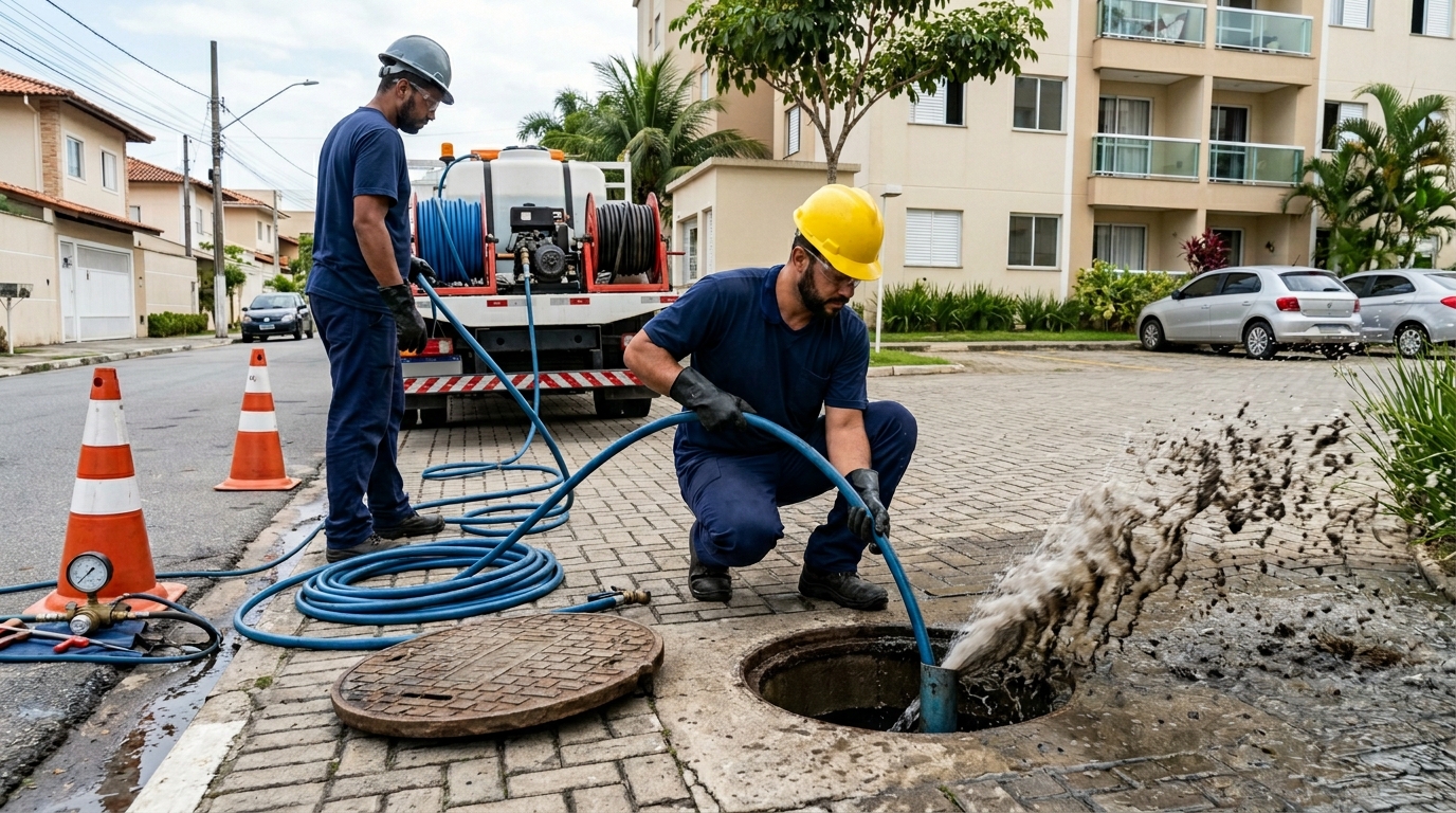 Equipe de hidrojateamento em Salvador-BA